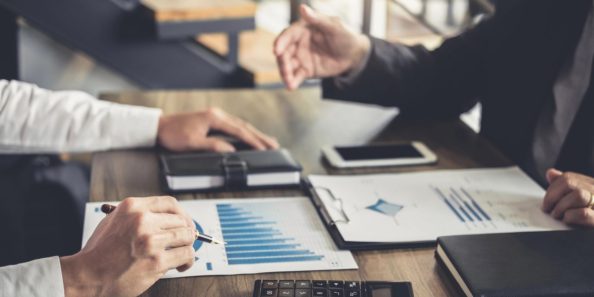 Financial Sector desktop paperwork